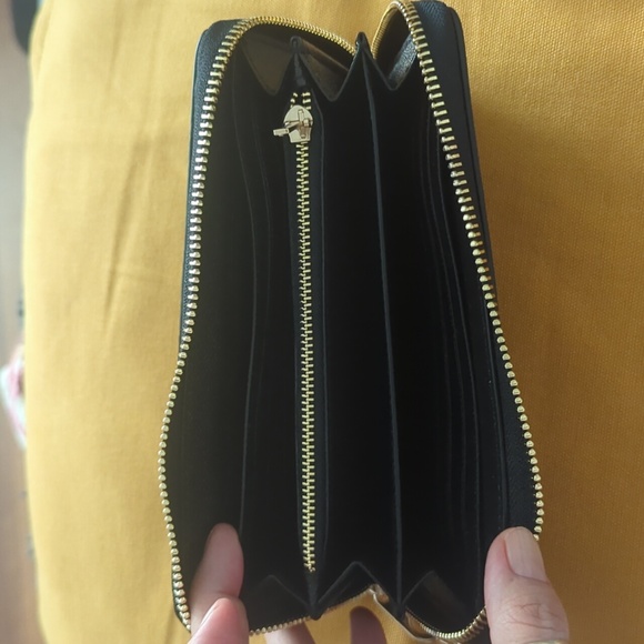 BRAND NEW COACH LONG ZIP AROUND CROSSGRAIN LEATHER WRISTLET/ WALLET WITH STRAP - Picture 3 of 9